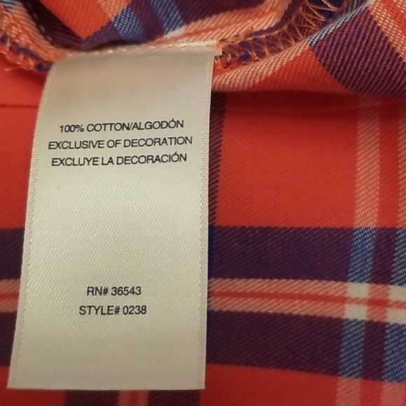 NWT Izod womens flannel shirt size S - Picture 7 of 9